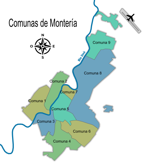 Esquema de comunas urbanas