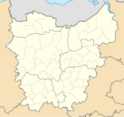 Mapa de ubicación de Ninove en la provincia de Flandes Oriental