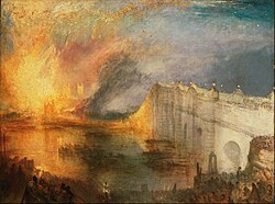 El incendio de las Casas de los Lores y de los Comunes de J. M. W. Turner