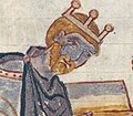 Ilustración medieval que representa a los primeros monarcas anglosajones
