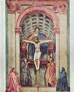 Comitentes de la Trinidad de Masaccio en posición orante