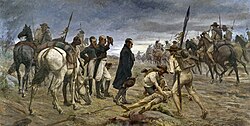 Pintura del paso del ejército por el Páramo de Pisba