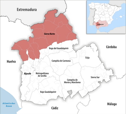 Paisaje montañoso de la Sierra Norte de Sevilla