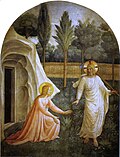 Fresco de la celda 1 que representa Noli me tangere