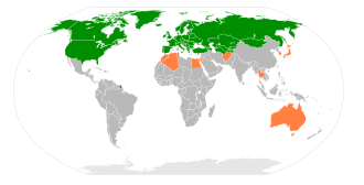 Mapa de los Estados miembros y socios de la OSCE