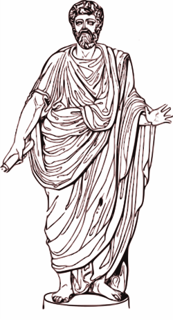 La toga romana como vestimenta exclusiva de los ciudadanos libres.