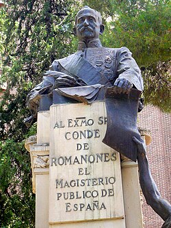 Monumento dedicado al Conde de Romanones en Guadalajara.