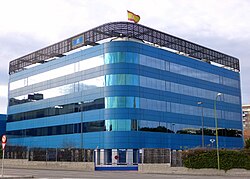 Fachada de la sede de la Agencia Estatal BOE en Madrid