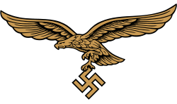 Emblema oficial de la Luftwaffe alemana.