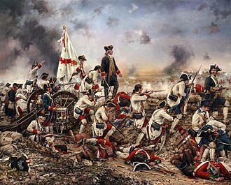 Representación de tropas españolas en el contexto de la independencia norteamericana.