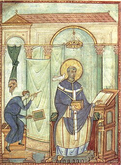 Gregorio inspirado por el Espíritu Santo