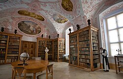 Leyendo en la Abadía