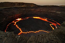 Lago de lava del Erta Ale en Etiopía.