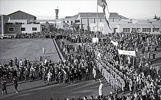 Inauguración oficial de Cinecittà en abril de 1937