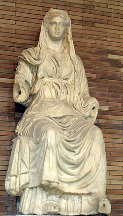 Estatua sedente de la diosa Ceres procedente de Augusta Emerita.