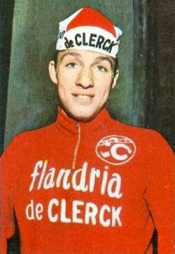 Eric Leman en 1969 luciendo el maillot del equipo Flandria-De Clerck
