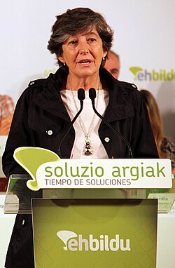 Laura Mintegi, candidata de EH Bildu a la presidencia del Gobierno Vasco en 2012.