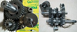 Caja de cambios de motocicleta