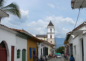 Calle colonial en Santa Fe de Antioquia