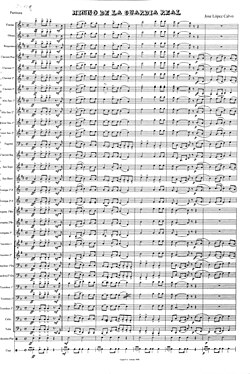 Partitura del himno de la Guardia Real