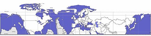 Mapa combinado de las zonas templadas del mundo