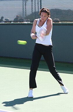 Lindsay Davenport en el torneo de Indian Wells