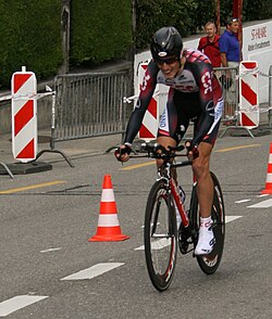 Andy Schleck durante un prólogo competitivo