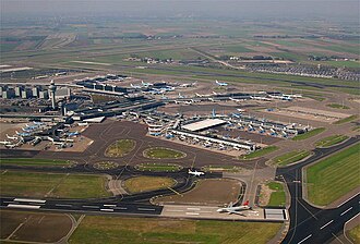 Vista del Aeropuerto de Schiphol