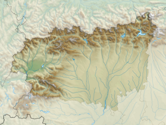 Mapa del puerto de Pajares ubicado en la provincia de León y su conexión con Asturias