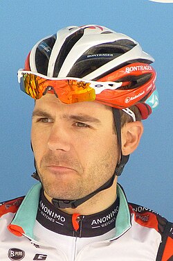 Maxime Monfort durante una competición ciclista