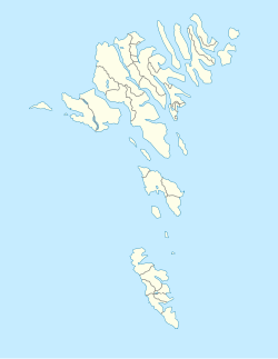 Mapa de ubicación de Tórshavn en las Islas Feroe