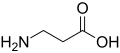 Estructura química de la beta-alanina