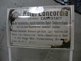 Cartel publicitario en el hotel Concordia