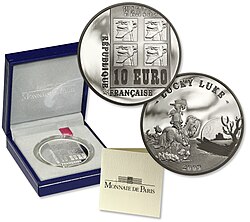 Monedas conmemorativas de Lucky Luke