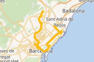 Mapa esquemático de la Línea 4 del Metro de Barcelona