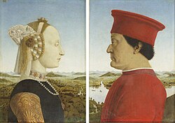 Doble retrato de Federico da Montefeltro y su esposa Battista Sforza