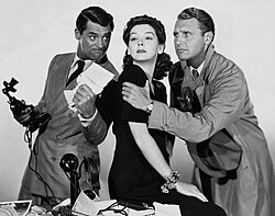 Cary Grant, Rosalind Russell y Ralph Bellamy en Luna nueva de 1940