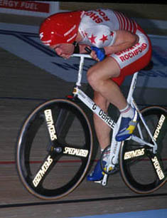 Retrato y datos deportivos del ciclista Graeme Obree