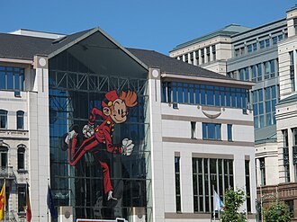 Detalle de la Ruta del Cómic de Bruselas