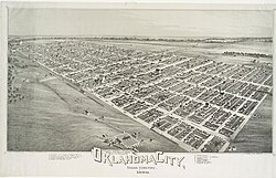 Litografía de Oklahoma City de 1890