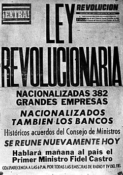 Proceso de nacionalización de empresas y bancos