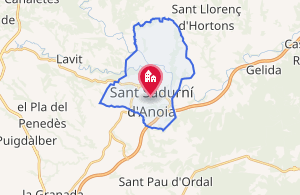 Mapa detallado de la zona y municipios colindantes