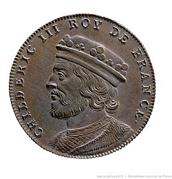 Medallón con el retrato de Childerico III