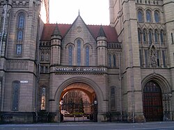 Entrada de la Universidad de Mánchester