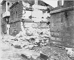 Estragos del bombardeo de Adrianópolis