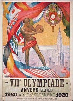 Tabla informativa de los Juegos Olímpicos de Amberes 1920