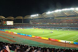 Vista exterior del Estadio Olímpico de Qinhuangdao