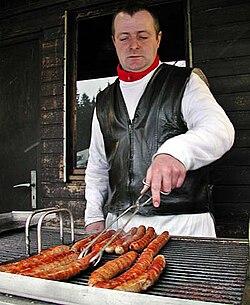 Asador de salchichas Thüringer Rostbratwurst