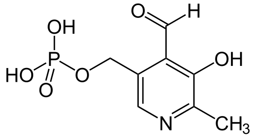 Estructura química del fosfato de piridoxal