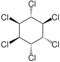 Estructura del isómero alfa-HCH